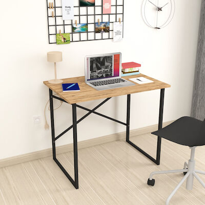 Vivano Mali työpöytä 90x60 cm musta/tammi